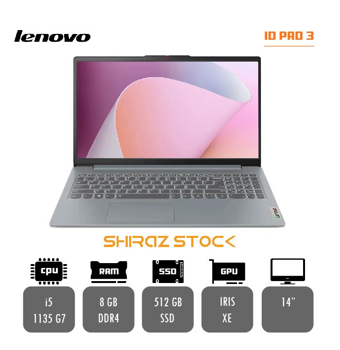 لپ تاپ استوک "LENOVO IDEAPAD 3 |i5-1135G7|8GB-DDR4|512GB-SSD-M2|14 لپ تاپ استوک "LENOVO IDEAPAD 3 |i5-1135G7|8GB-DDR4|512GB-SSD-M2|14