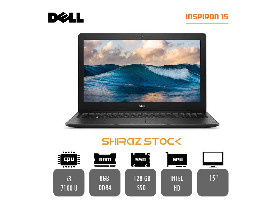 لپ تاپ استوک "DELL INSPIRON 15 | i3-7100U1 | 8GB-DDR4 | 128GB-SSDm.2 | 15 لپ تاپ استوک "DELL INSPIRON 15 | i3-7100U1 | 8GB-DDR4 | 128GB-SSDm.2 | 15