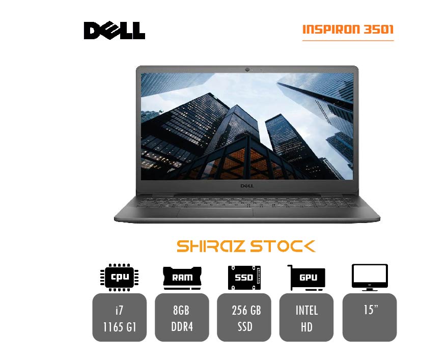 لپ تاپ استوک "DELL INSPIRON 3501 | i7-1165G1 | 8GB-DDR4 | 256GB-SSDm.2 | 15 لپ تاپ استوک "DELL INSPIRON 3501 | i7-1165G1 | 8GB-DDR4 | 256GB-SSDm.2 | 15