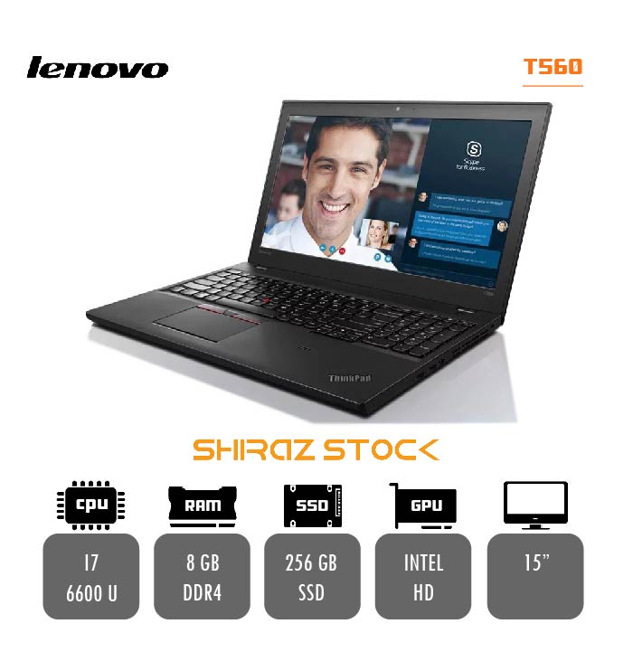 لپ تاپ استوک "LENOVO ThinkPad T560 | i7-6600 U | 8GB-DDR4 | 256GB-SSD | 15 لپ تاپ استوک "LENOVO ThinkPad T560 | i7-6600 U | 8GB-DDR4 | 256GB-SSD | 15